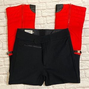 Vintage Profile Ski / Snowboard Black & Red Snow Pants -  Men's 34 Regular